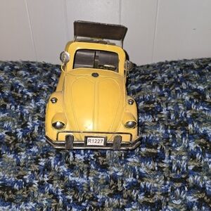 Vintage VW Beetle scale model.